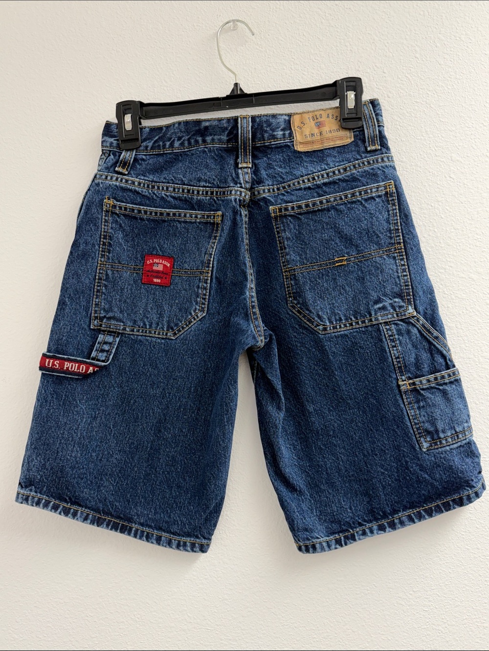 Vintage U.S. Polo Assn Carpenter Denim Shorts Y2K Baggy Skater size 12